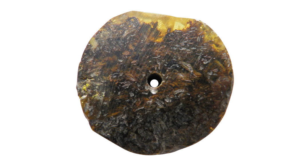 Bernsteinanhänger mit Inklusen Mühlenstein Bernsteinknopf