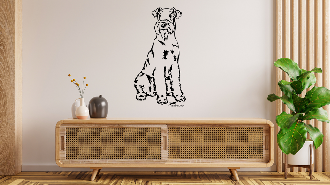 Airedale Terrier Wandtattoo Wandbild Wandsticker Wandaufkleber Wanddekoration