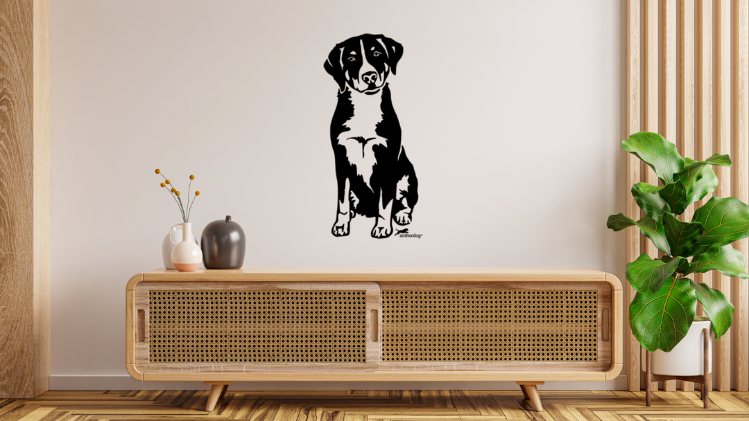 Appenzeller Sennenhund Wandtattoo Wandbild Wandsticker Wandaufkleber Wanddekoration