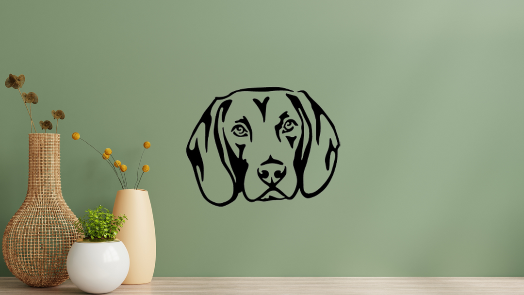 Bayerischer Gebirgsschweißhund Kopf Wandtattoo Wandbild Wandsticker Wandaufkleber Wanddekoration