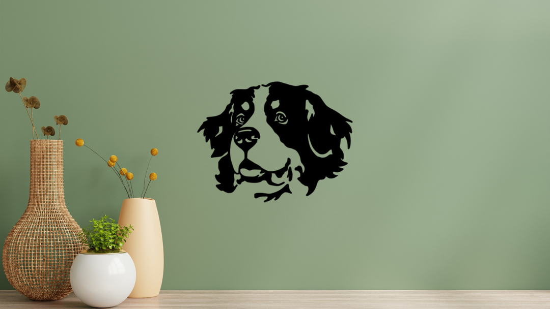 Berner Sennenhund Kopf Wandtattoo Wandbild Wandsticker Wandaufkleber Wanddekoration