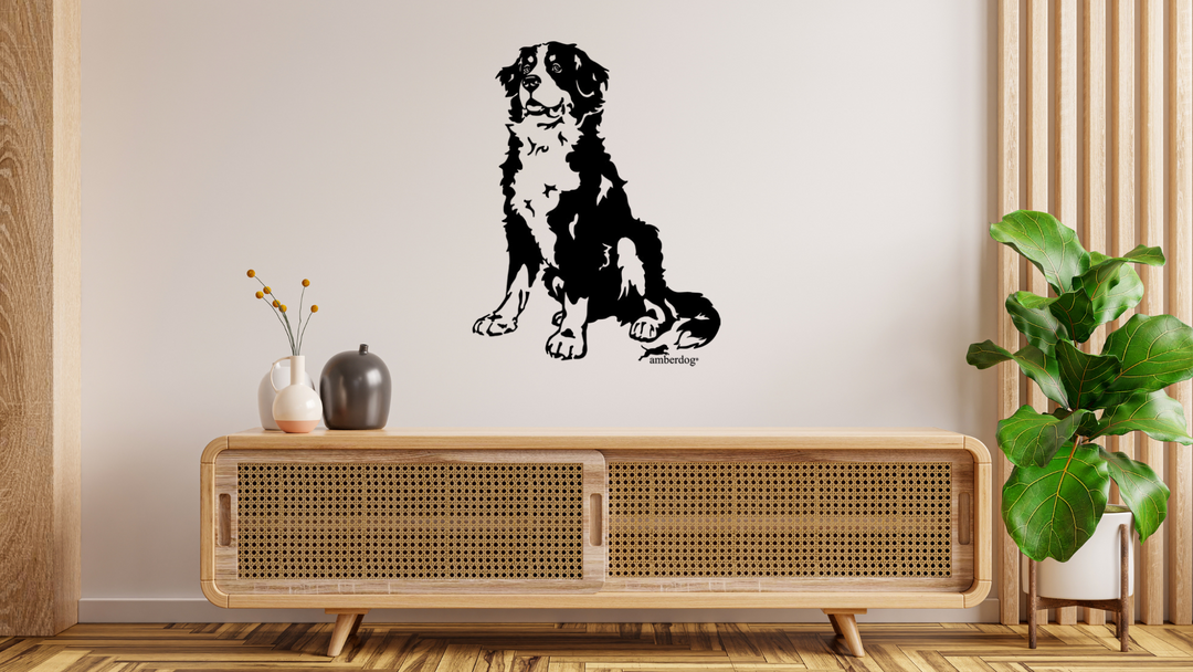 Berner Sennenhund Wandtattoo Wandbild Wandsticker Wandaufkleber Wanddekoration