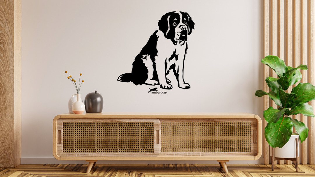 Bernhardiner Wandtattoo Wandbild Wandsticker Wandaufkleber Wanddekoration