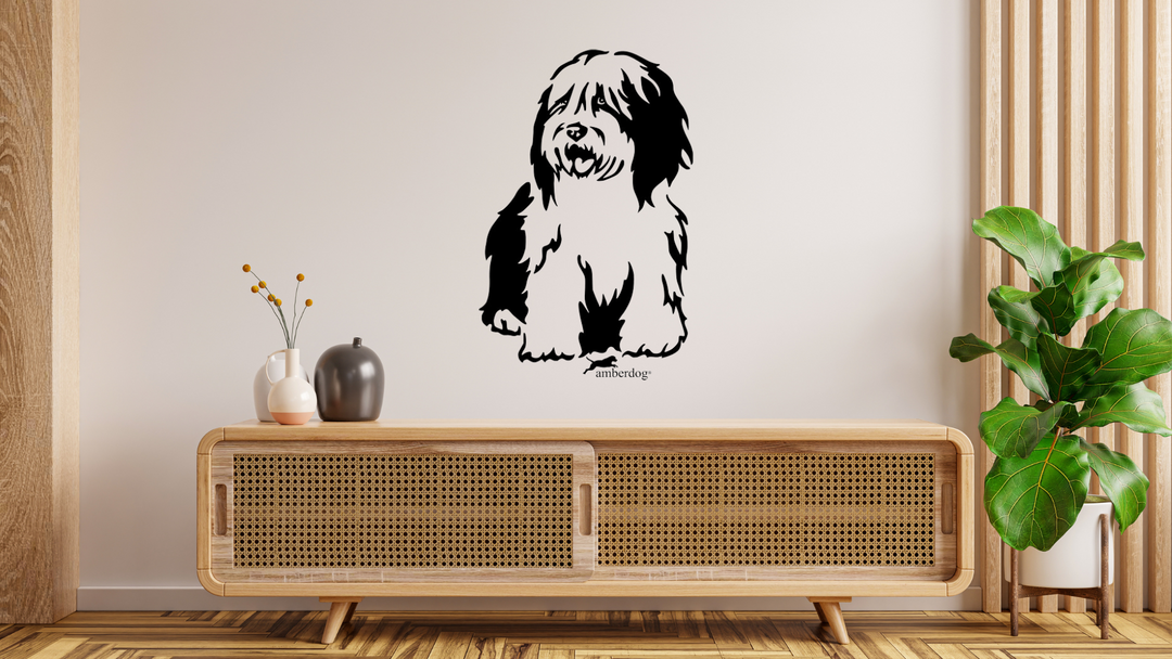 Bobtail Wandtattoo Wandbild Wandsticker Wandaufkleber Wanddekoration