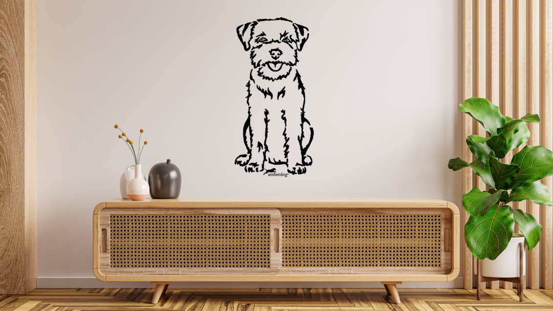 Border Terrier Wandtattoo Wandbild Wandsticker Wandaufkleber Wanddekoration