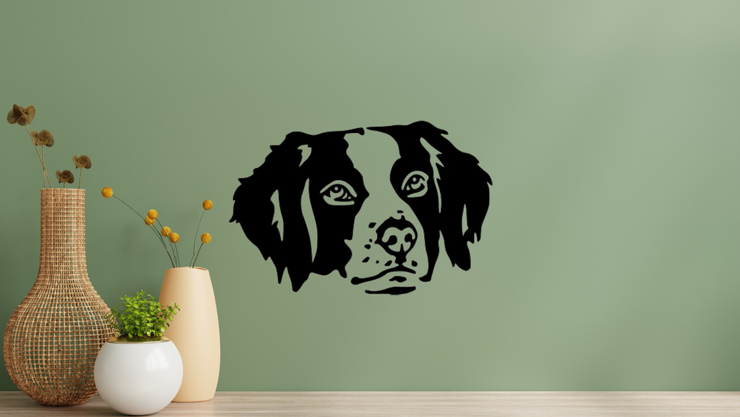 Bretone Kopf Wandtattoo Wandbild Wandsticker Wandaufkleber Wanddekoration