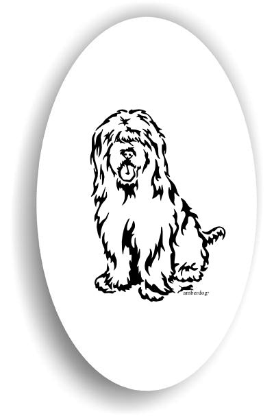 Briard Sticker Aufkleber