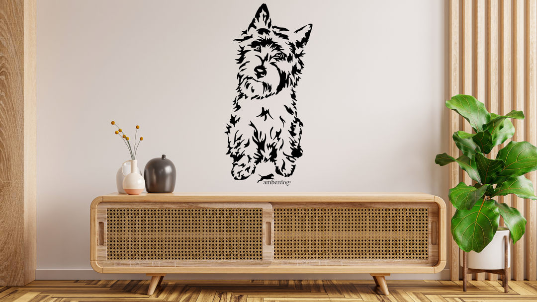 Cairn Terrier Wandtattoo Wandbild Wandsticker Wandaufkleber Wanddekoration