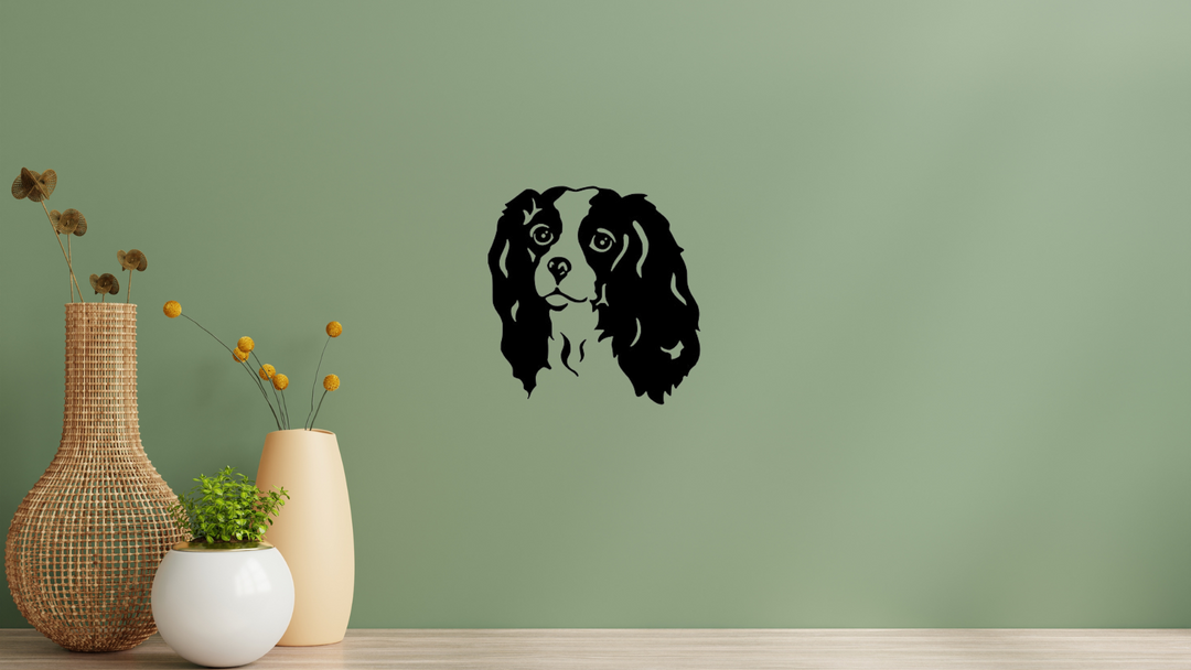 Cavalier King Charles Spaniel Kopf Wandtattoo Wandbild Wandsticker Wandaufkleber Wanddekoration