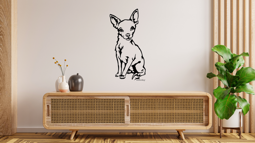 Chihuahua Wandtattoo Wandbild Wandsticker Wandaufkleber Wanddekoration