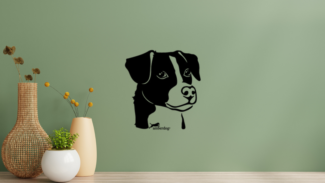 Dänischer Hofhund Kopf Wandtattoo Wandbild Wandsticker Wandaufkleber Wanddekoration