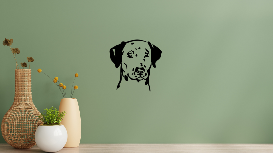 Dalmatiner Kopf Wandtattoo Wandbild Wandsticker Wandaufkleber Wanddekoration