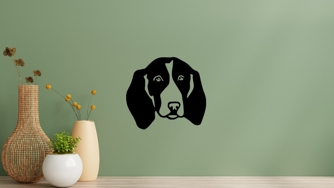 Deutsche Bracke Kopf Wandtattoo Wandbild Wandsticker Wandaufkleber Wanddekoration