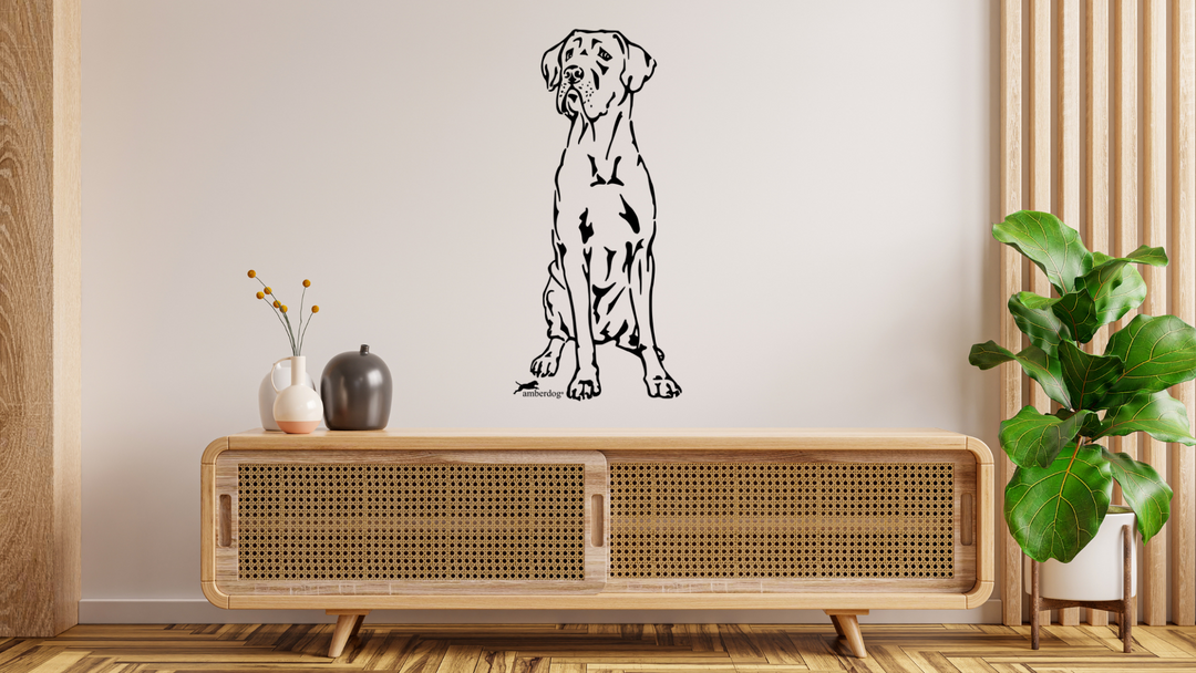 Deutsche Dogge Wandtattoo Wandbild Wandsticker Wandaufkleber Wanddekoration
