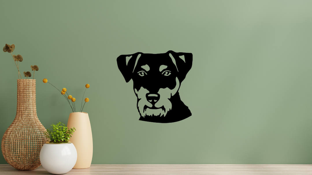 Deutscher Jagdterrier Kopf Wandtattoo Wandbild Wandsticker Wandaufkleber Wanddekoration