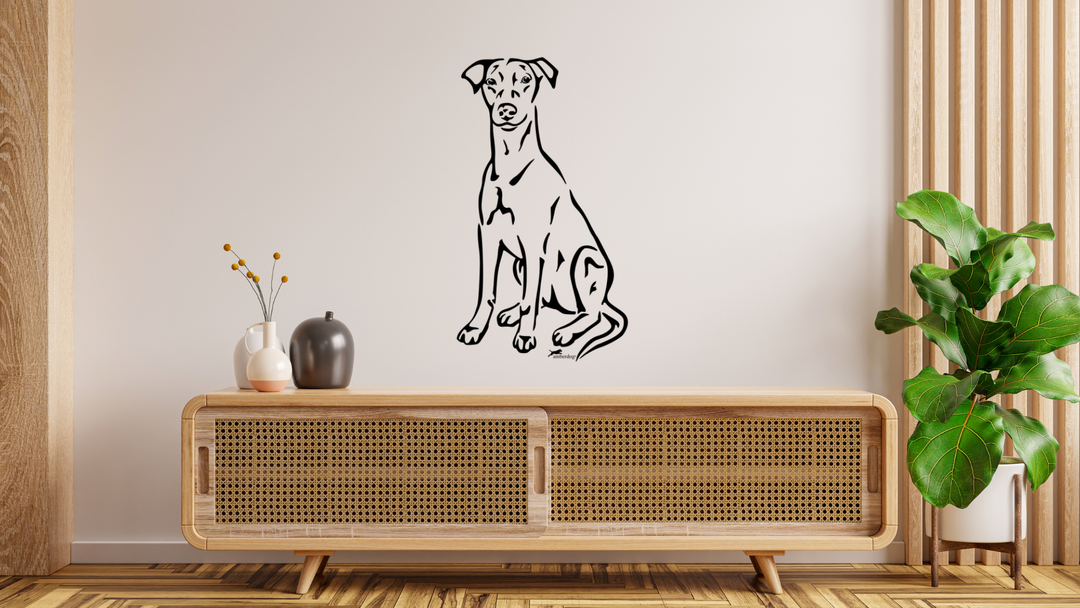 Deutscher Pinscher Wandtattoo Wandbild Wandsticker Wandaufkleber Wanddekoration