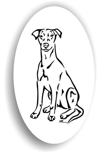 Deutscher Pinscher Sticker Aufkleber