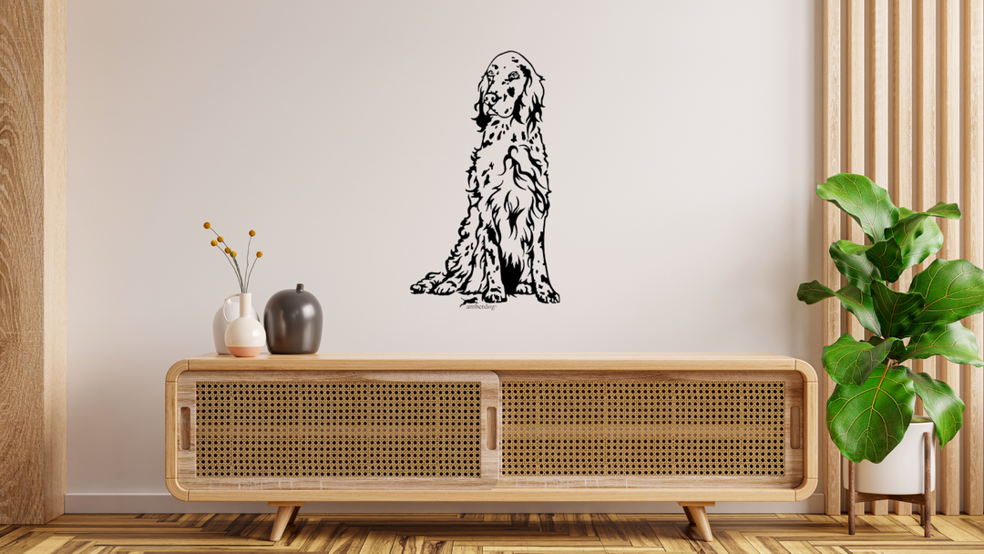 English Setter Wandtattoo Wandbild Wandsticker Wandaufkleber Wanddekoration
