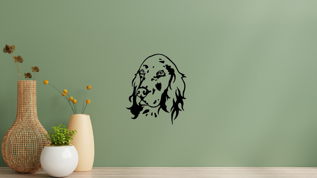 English Setter Kopf Wandtattoo Wandbild Wandsticker Wandaufkleber Wanddekoration