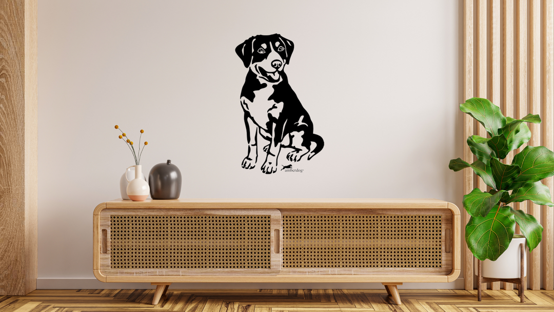 Entlebucher Sennenhund Wandtattoo Wandbild Wandsticker Wandaufkleber Wanddekoration