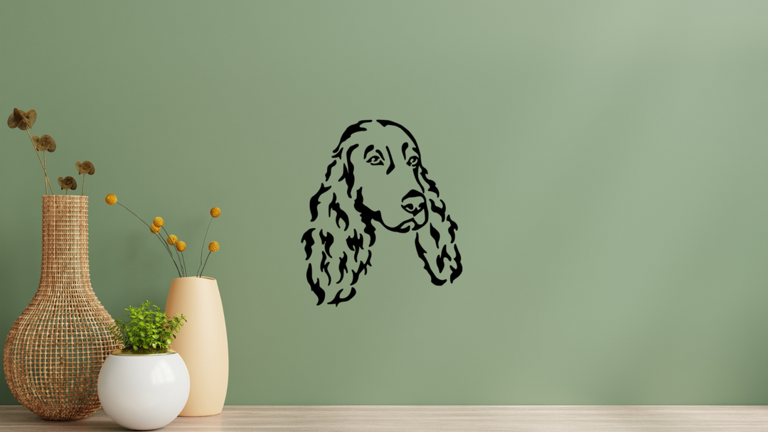 Field Spaniel Kopf Wandtattoo Wandbild Wandsticker Wandaufkleber Wanddekoration