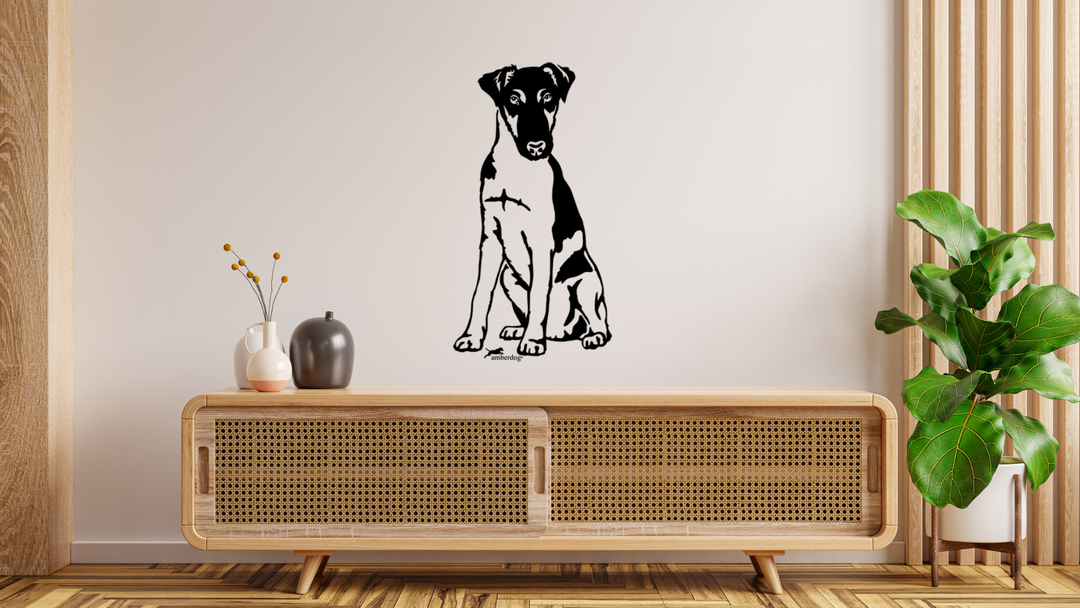 Foxterrier Glatthaar Wandtattoo Wandbild Wandsticker Wandaufkleber Wanddekoration