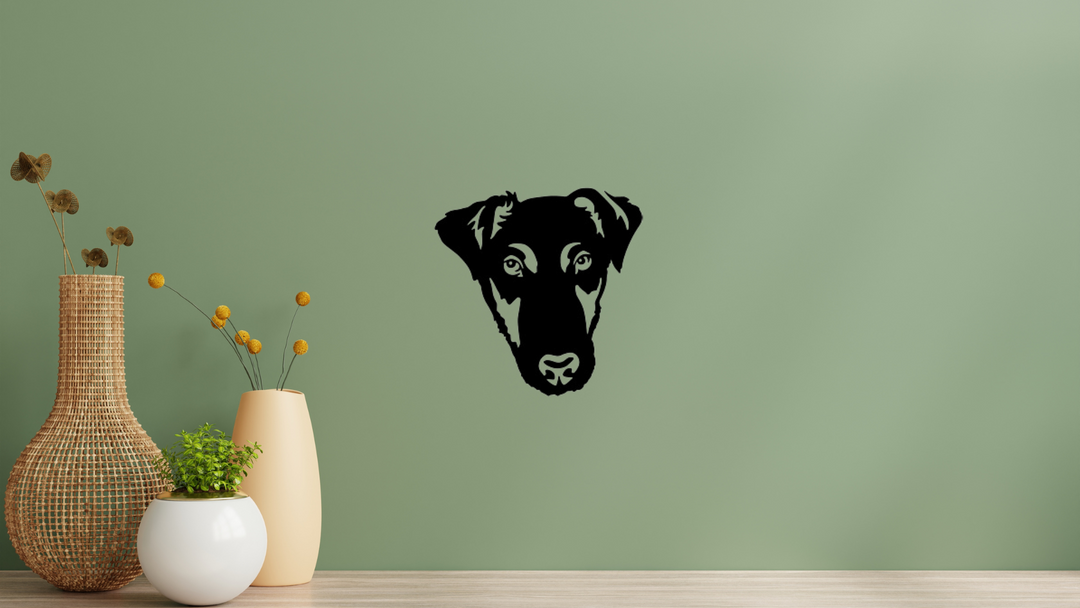 Foxterrier Glatthaar Kopf Wandtattoo Wandbild Wandsticker Wandaufkleber Wanddekoration