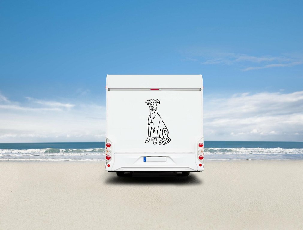 Deutscher Pinscher Wohnmobil Aufkleber