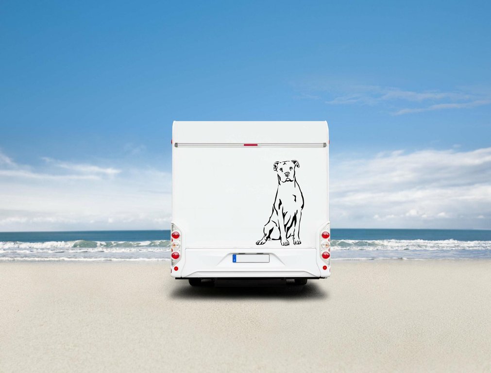 Dogo Argentino Wohnmobil Aufkleber