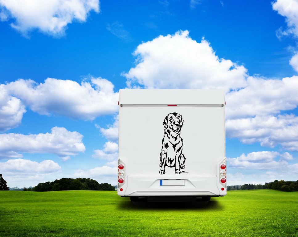 Flatcoated Retriever Wohnmobil Aufkleber
