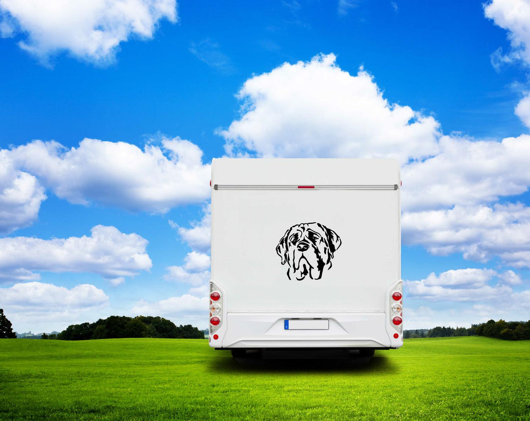 Mastiff Kopf Auto Wohnmobil Aufkleber