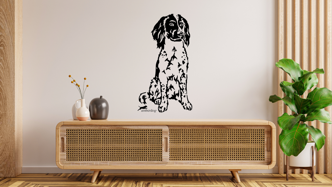 Kleiner Münsterländer Wandtattoo Wandbild Wandsticker Wandaufkleber Wanddekoration