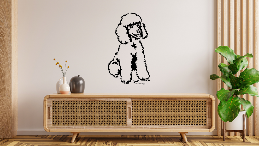 Zwergpudel /Kleinpudel Wandtattoo Wandsticker Wandaufkleber Wanddekoration