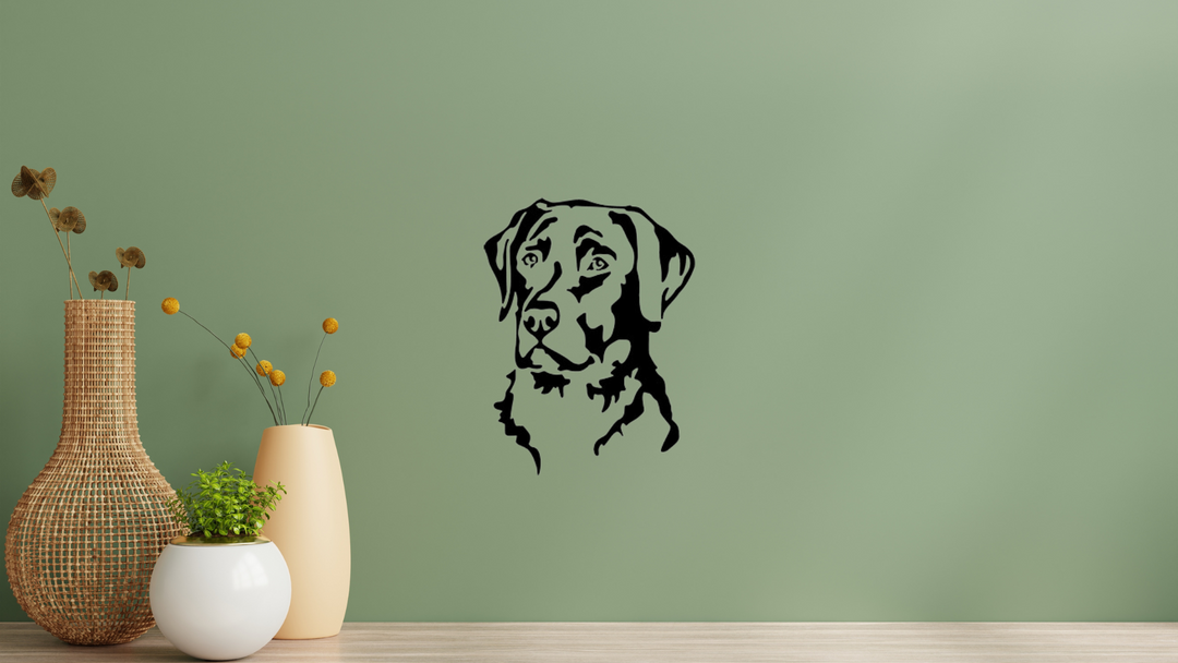 Labrador Kopf Wandtattoo Wandbild Wandsticker Wandaufkleber Wanddekoration