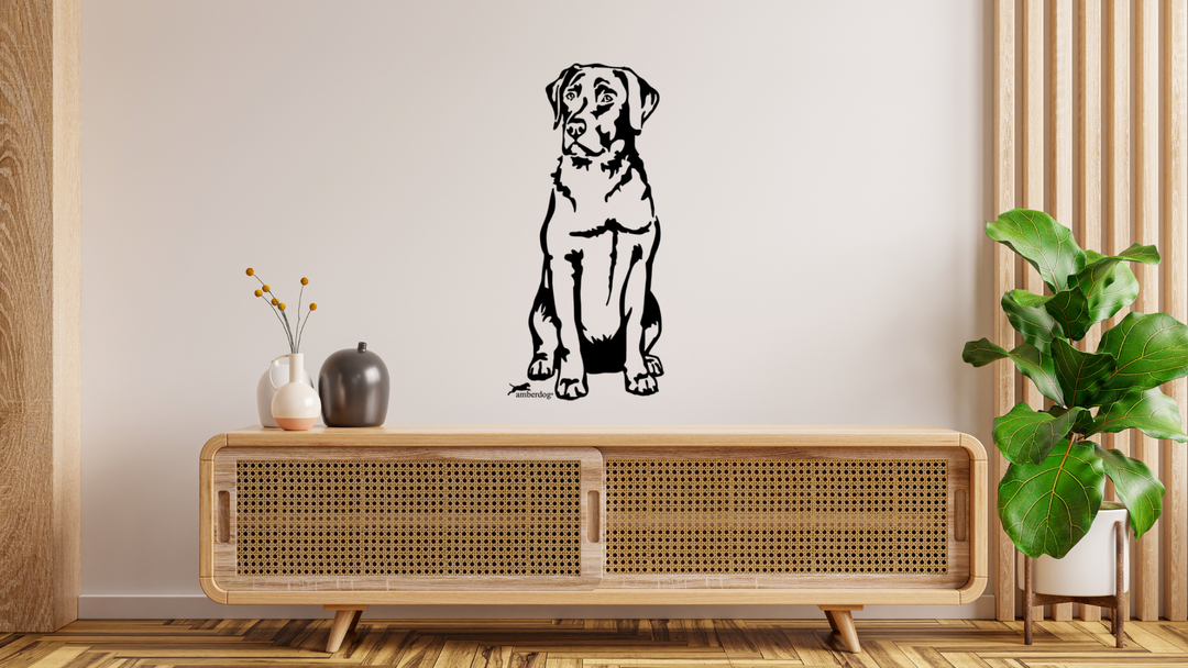 Labrador Retriever Wandtattoo Wandbild Wandsticker Wandaufkleber Wanddekoration