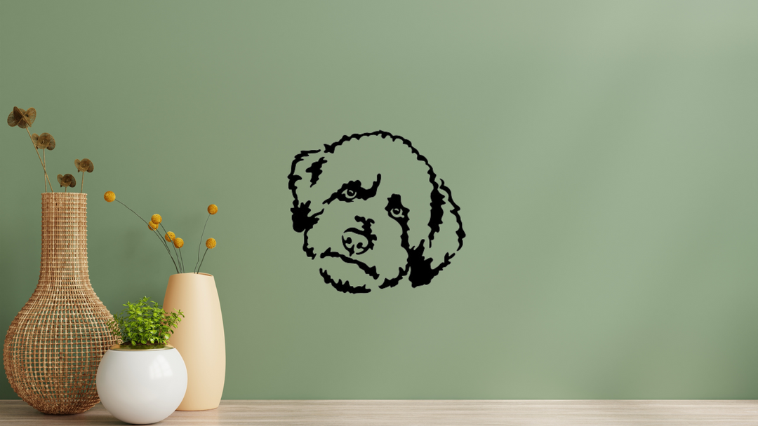 Lagotto Romagnolo Kopf Wandtattoo Wandbild Wandsticker Wandaufkleber Wanddekoration