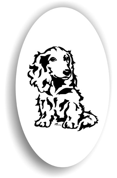 Langhaar Dackel Sticker