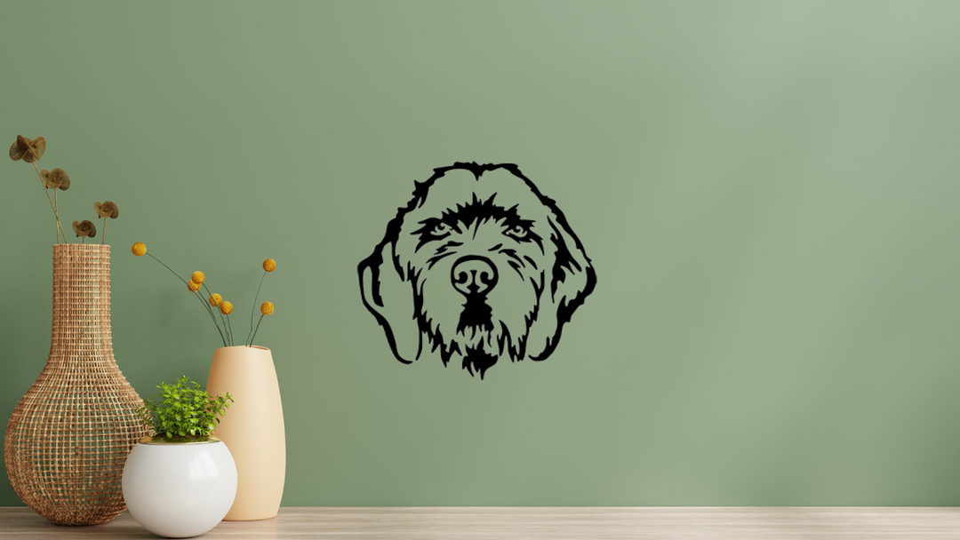 Magyar Vizsla Drahthaar Kopf Wandtattoo Wandbild Wandsticker Wandaufkleber Wanddekoration