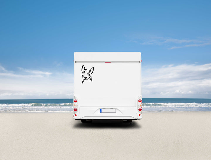 Bullterrier Kopf Wohnmobil Aufkleber