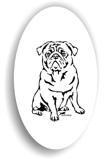 Mops Sticker Aufkleber