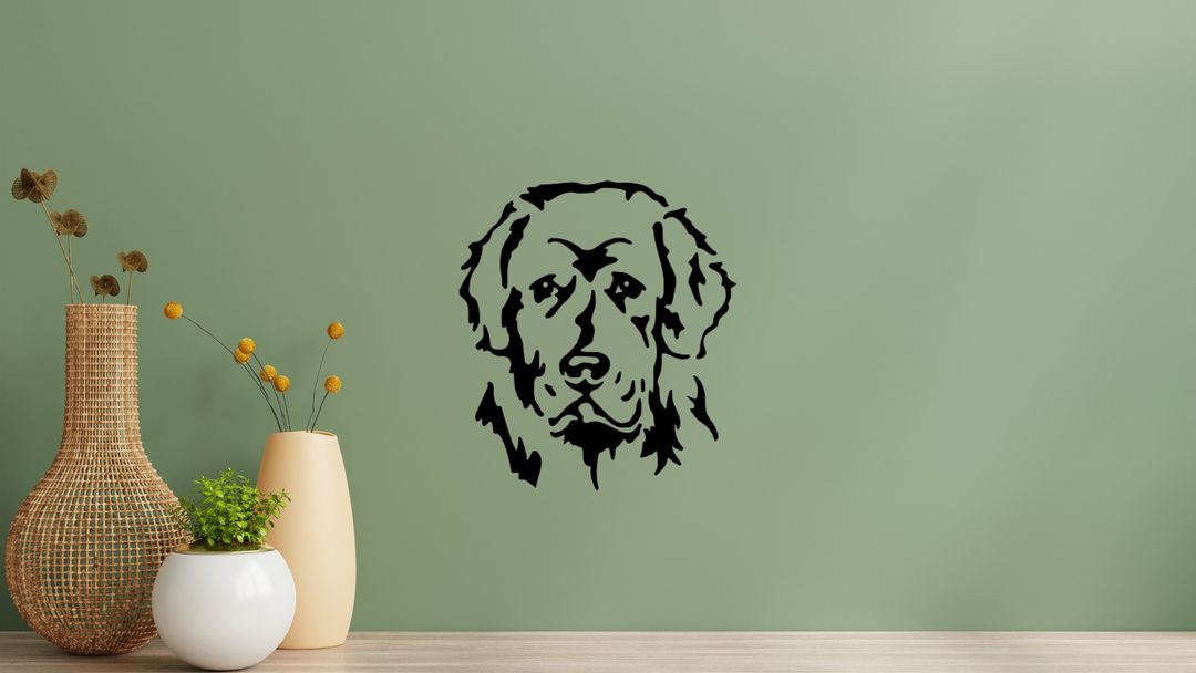 Neufundländer Kopf Wandtattoo Wandbild Wandsticker Wandaufkleber Wanddekoration