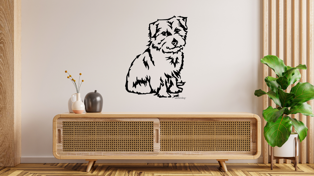 Norfolk Terrier Wandtattoo Wandsticker Wandaufkleber Wanddekoration