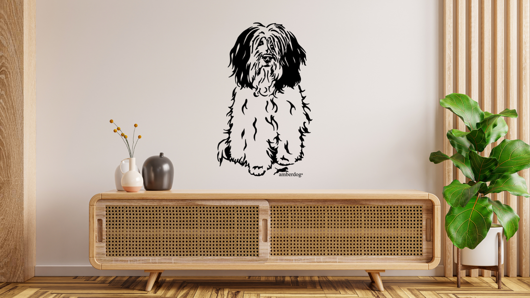 Polski Owczarek Nizinny PON Wandtattoo Wandsticker Wandaufkleber Wanddekoration
