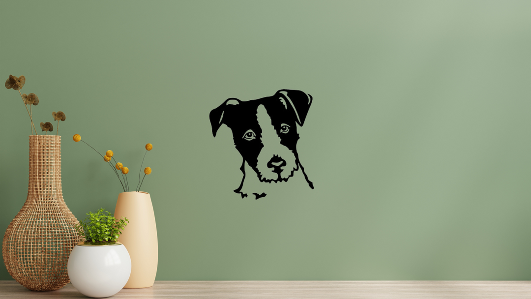 Parson Russel Terrier Kopf Wandtattoo Wandbild Wandsticker Wandaufkleber Wanddekoration