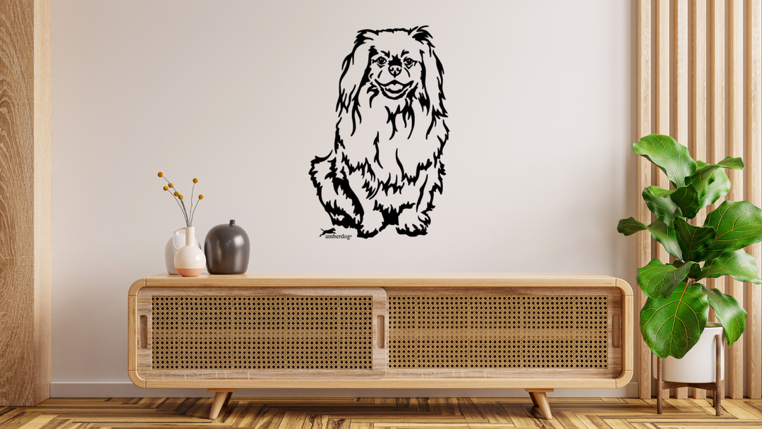 Pekinese Wandtattoo Wandsticker Wandaufkleber Wanddekoration