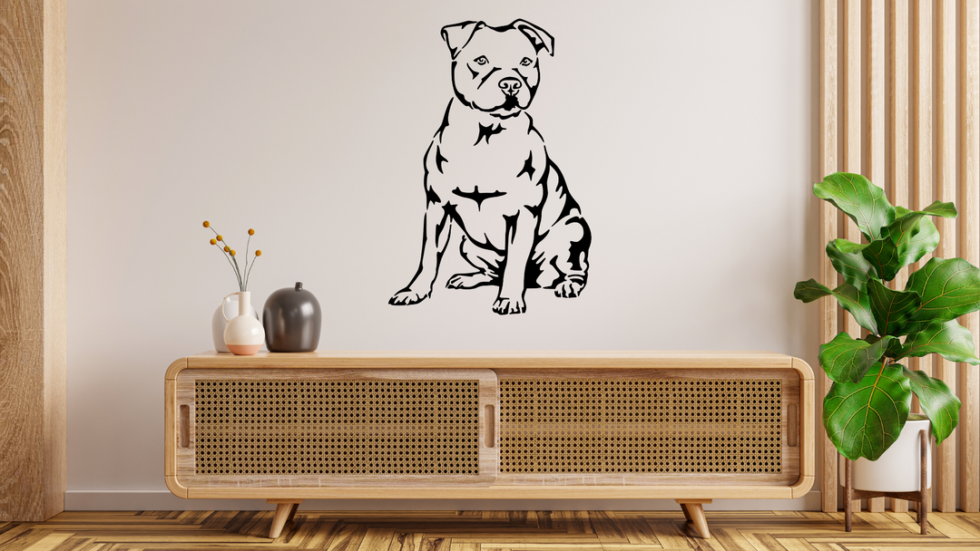 Pitbull Wandtattoo Wandsticker Wandaufkleber Wanddekoration