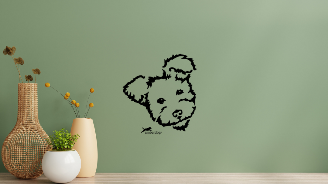 Pumi Kopf Wandtattoo Wandbild Wandsticker Wandaufkleber Wanddekoration