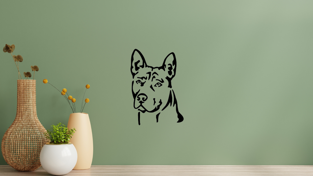Thai Ridgeback Kopf Wandtattoo Wandbild Wandsticker Wandaufkleber Wanddekoration