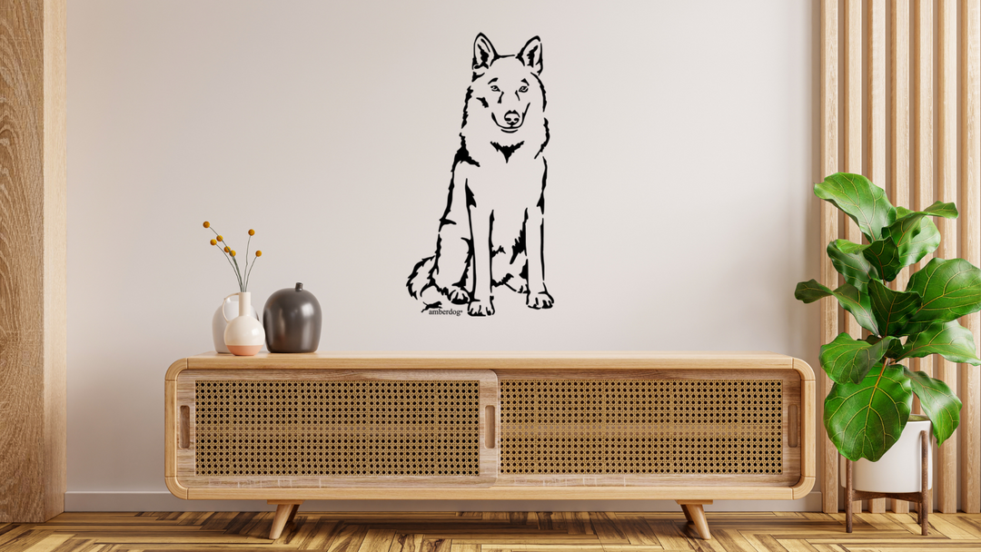 Tschechoslowakischer Wolfshund Wandtattoo Wandsticker Wandaufkleber Wanddekoration