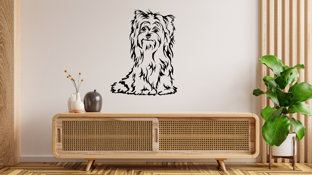 Biewer Yorkshire Wandtattoo Wandbild Wandsticker Wandaufkleber Wanddekoration